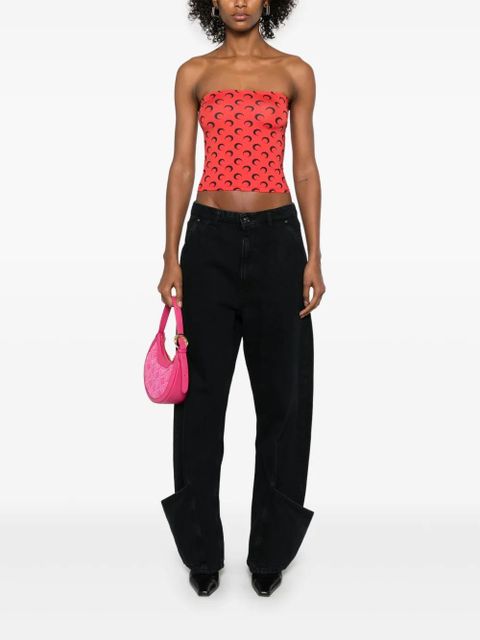 Marine Serre Moonogram-pattern top - Red - zdjęcie produktu nr 2