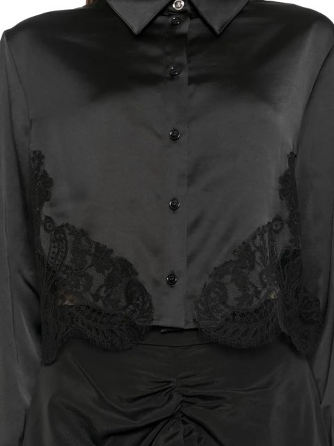 Versace Lace-trim shirt - Black