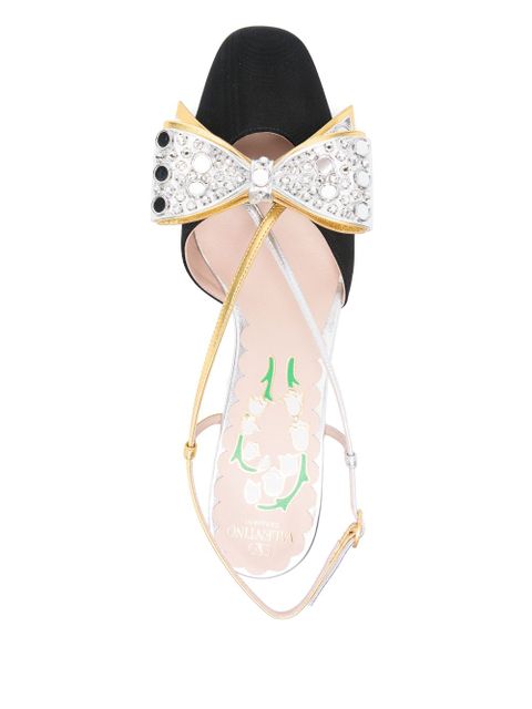 Valentino Garavani 45mm Bowow slingback pumps - Black - zdjęcie produktu nr 2