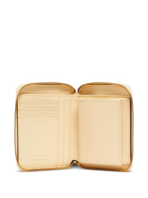 PINKO chevron-quilted zipped wallet - Neutrals