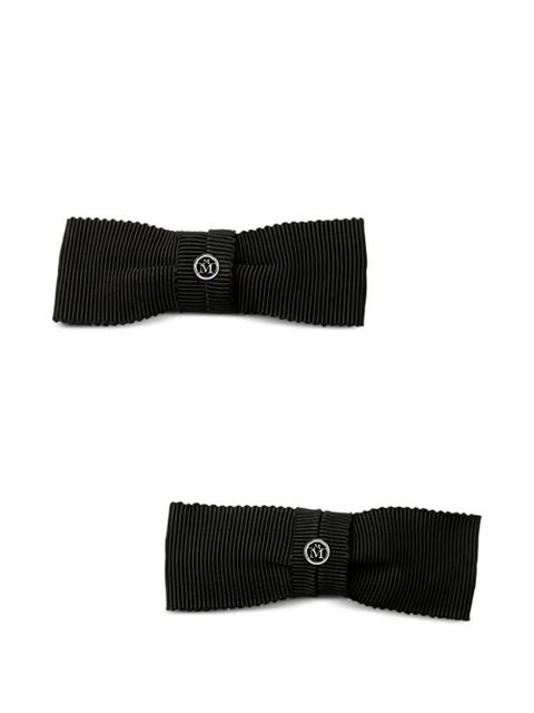 Maison Michel grosgrain bow hair clip - Black - zdjęcie produktu nr 1