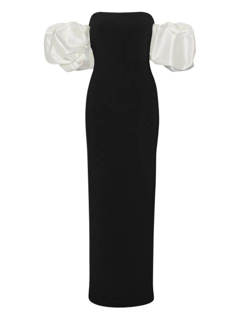 ROTATE BIRGER CHRISTENSEN puff sleeve maxi dress - Black - zdjęcie produktu nr 1