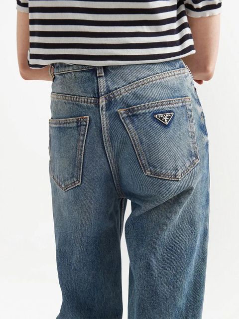 Prada bleached-effect straight-leg jeans - Blue - zdjęcie produktu nr 2