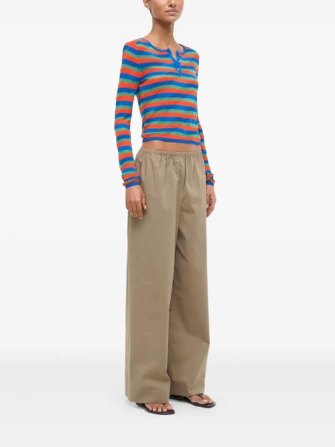 STAUD Bonfire elasticated-waistband trousers - Brown