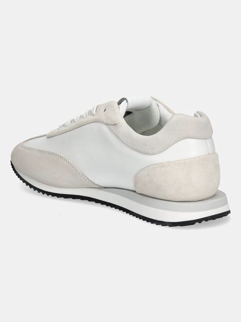 Calvin Klein sneakersy skórzane RUNNER LACE UP - LTH SUE MIX