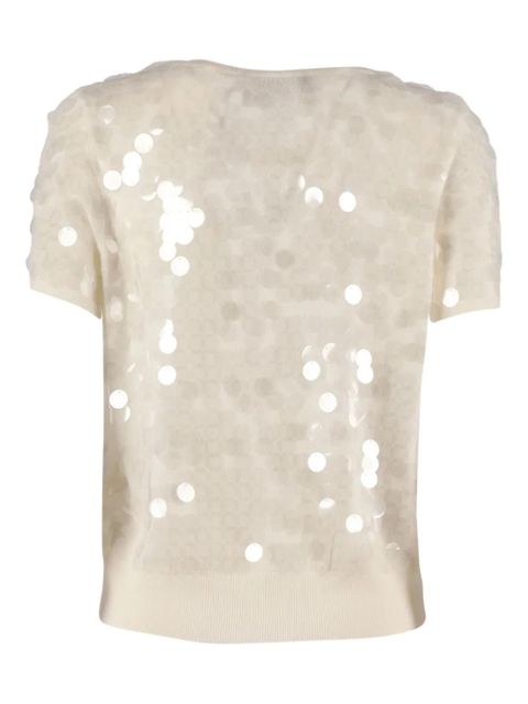 Max Mara Saio short-sleeve sweater - White