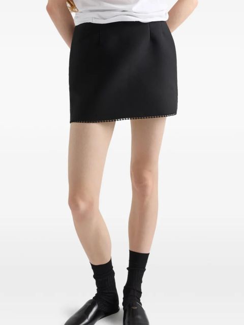 Prada lace-detail mini skirt - Black