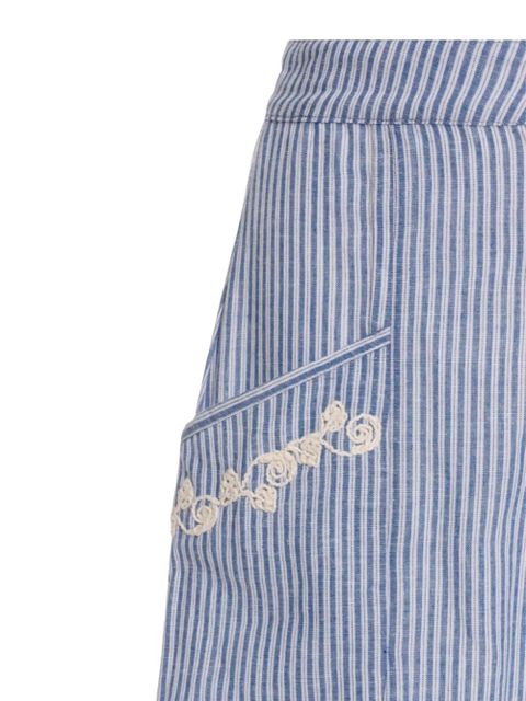 Agua By Agua Bendita Oprah embroidered trousers - Blue