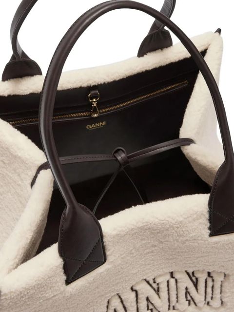 GANNI logo tote bag - Neutrals - zdjęcie produktu nr 2