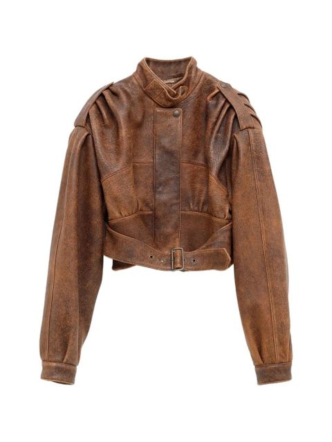 Chloé buckled leather jacket - Brown - zdjęcie produktu nr 1