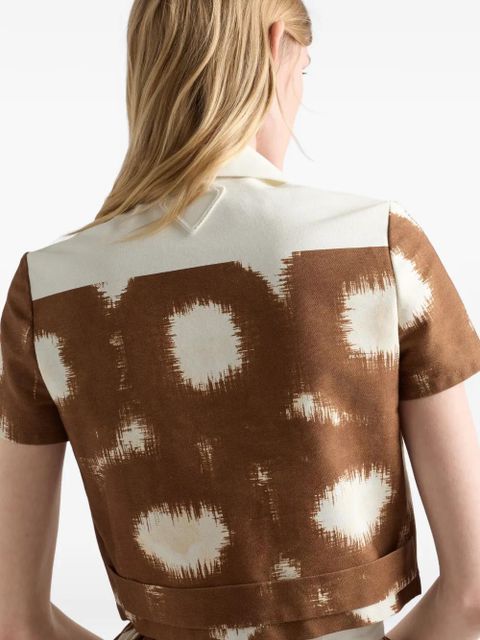 Prada printed canvas shirt - Brown