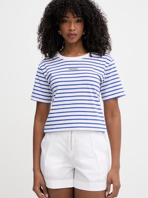 Twinset t-shirt damski bawełniany z elastanem - zdjęcie produktu nr 2