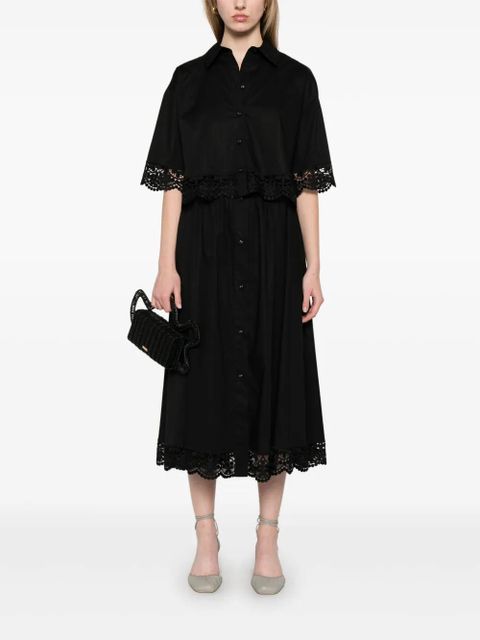 TWINSET lace-trim midi skirt - Black - zdjęcie produktu nr 2