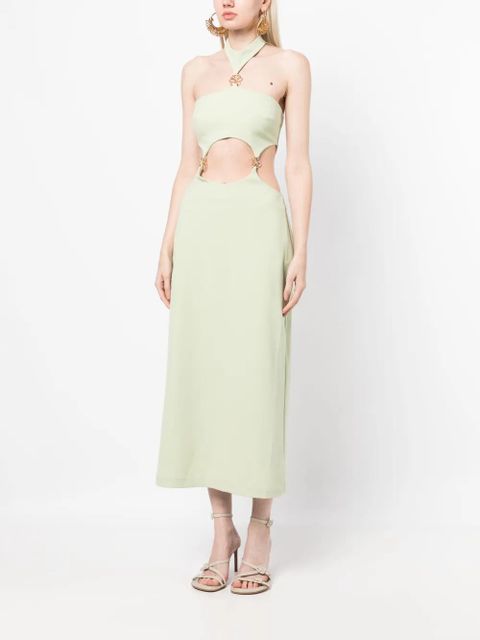 Cult Gaia Olivia halterneck cut-out dress - Green