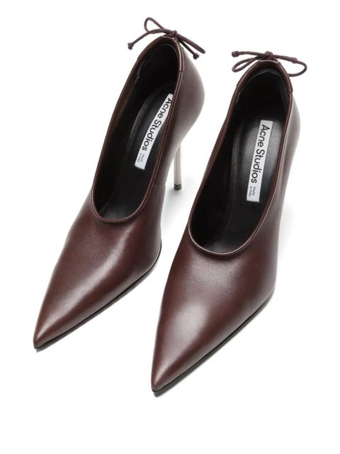 Acne Studios 100mm pointed-toe leather pumps - Brown - zdjęcie produktu nr 2