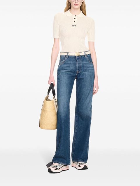 Off-White wide-leg five-pocket jeans - Blue - zdjęcie produktu nr 2