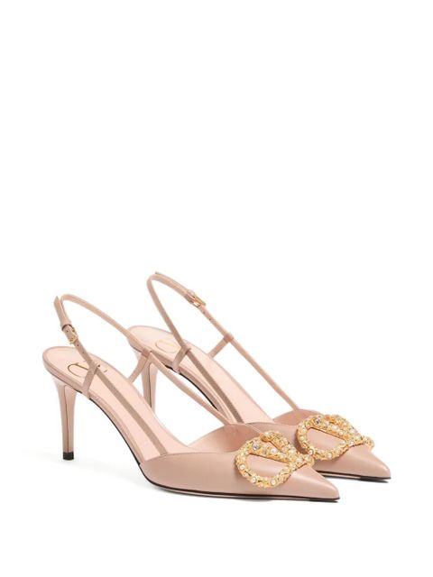 Valentino Garavani 80mm VLogo Signature slingback pumps - Pink