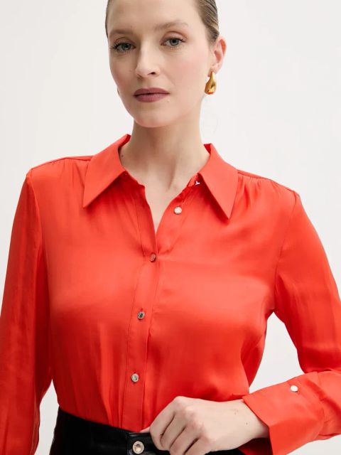Morgan koszula CLOU damska kolor pomarańczowy regular z kołnierzykiem klasycznym CLOU