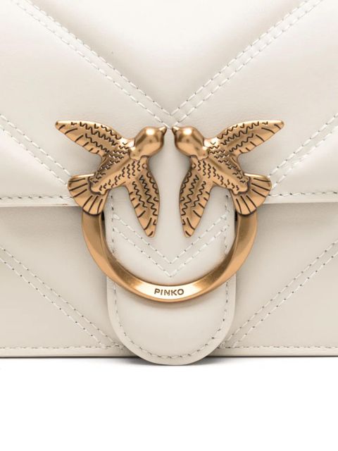 PINKO mini Love One cross body bag - White
