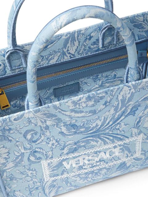 Versace small Barocco Athena tote bag - Blue