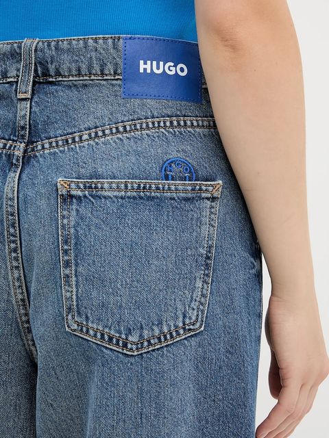 Hugo Blue jeansy damskie high waist 50546357