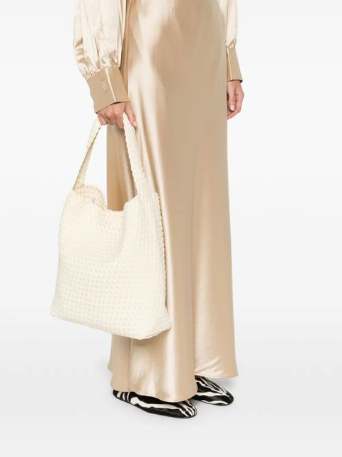 NAGHEDI medium Nomad Hobo woven tote bag - Neutrals - zdjęcie produktu nr 2