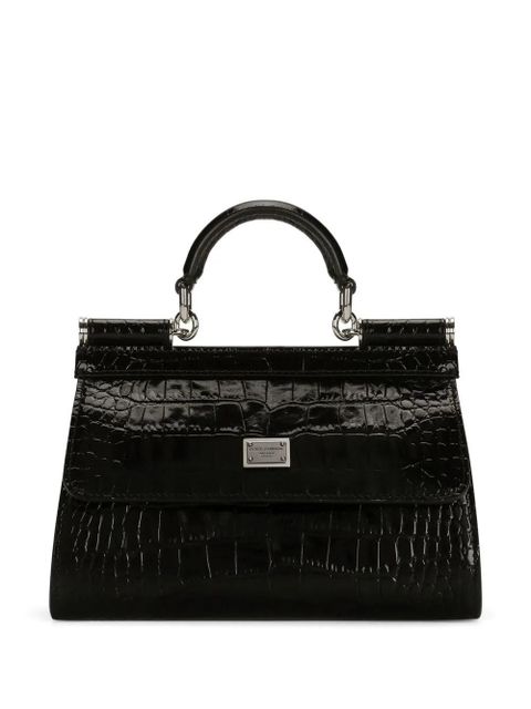 Dolce & Gabbana KIM DOLCE&GABBANA small Sicily double-face top-handle bag - Black - zdjęcie produktu nr 1