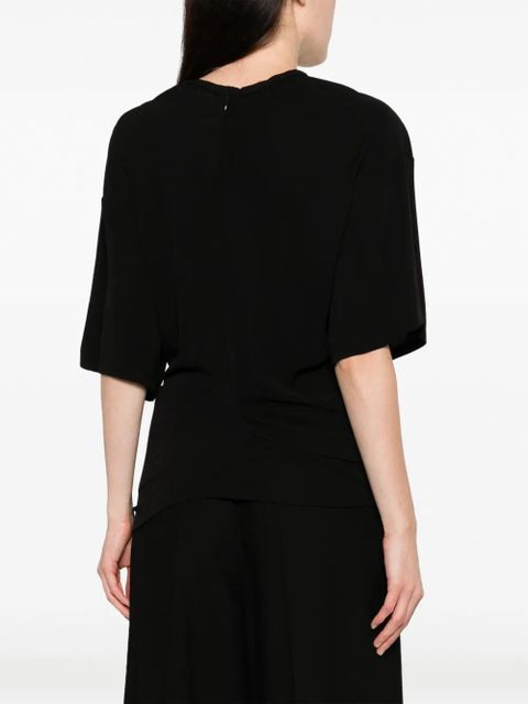 Christopher Esber draped-detail short-sleeve T-shirt - Black