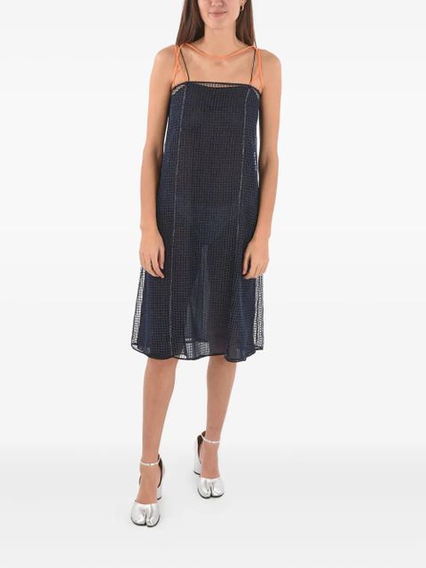 Maison Margiela mesh-paneled midi dress - Blue - zdjęcie produktu nr 2