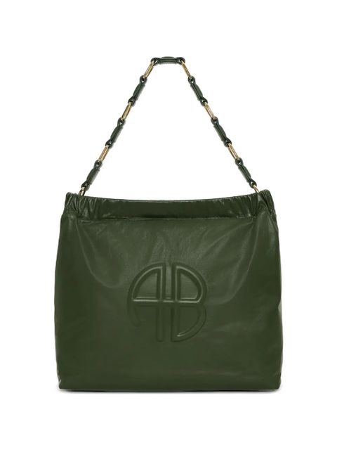 ANINE BING Kate embossed chain shoulder bag - Green - zdjęcie produktu nr 1