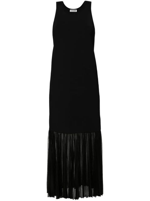 Jil Sander plissé-detailed knitted maxi dress - Black - zdjęcie produktu nr 1