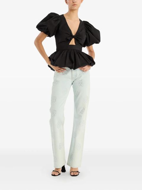 ROTATE BIRGER CHRISTENSEN stud-embellished jeans - Blue - zdjęcie produktu nr 2