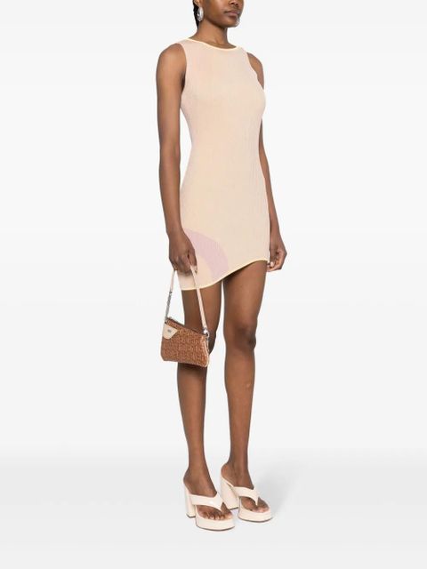 GCDS Comma Notte raffia shoulder bag - Brown - zdjęcie produktu nr 2