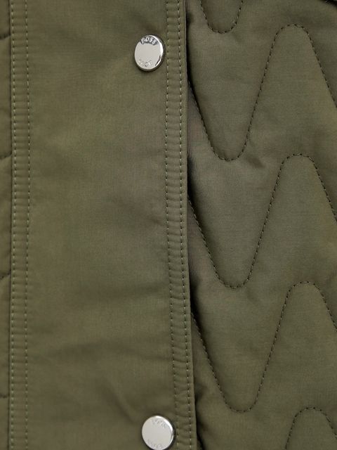 BOSS Orange kurtka z dodatkiem wełny kolor zielony przejściowa 50547326