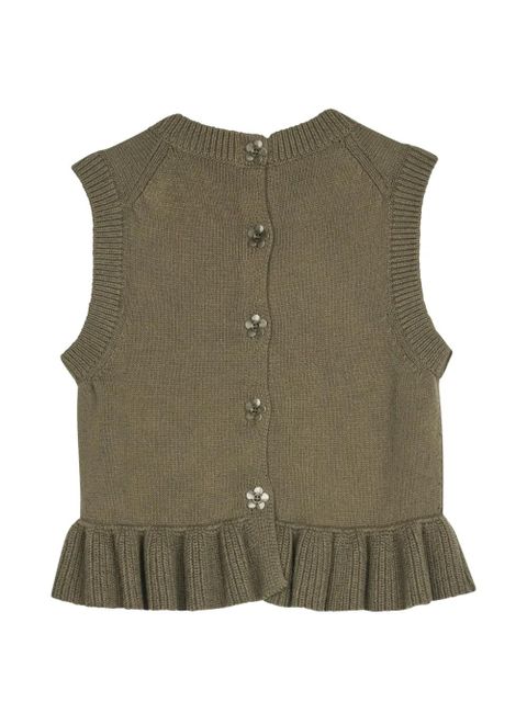 Cecilie Bahnsen Billie ruffled vest - Green - zdjęcie produktu nr 2
