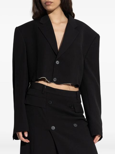 Balenciaga single-breasted notched lapels blazer - Black