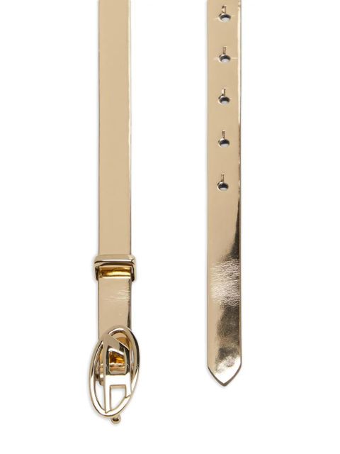Diesel logo-buckle belt - Gold