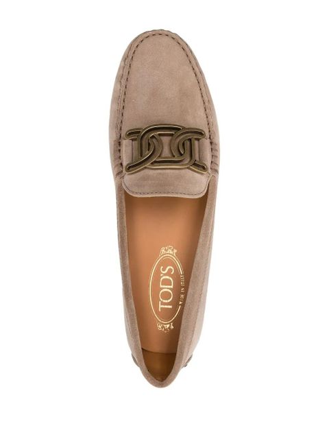 Tod's Kate Gommino suede loafers - Neutrals