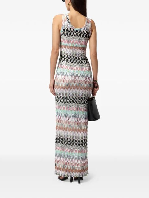 Missoni chevron sleeveless dress - White