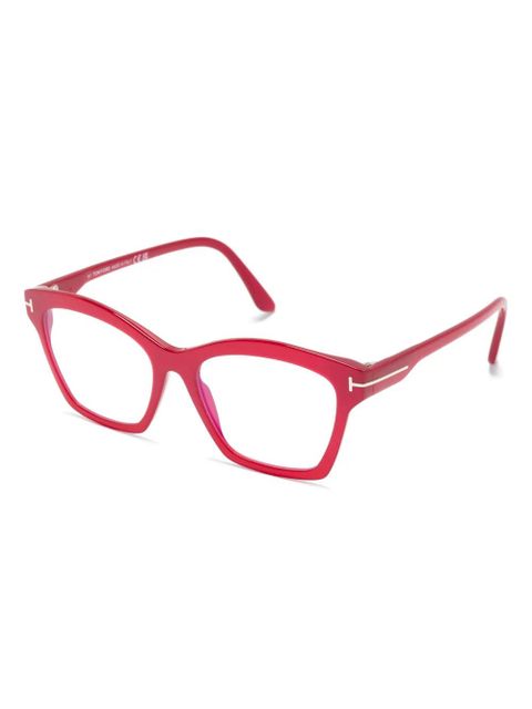 TOM FORD Eyewear butterfly-frame glasses - Red - zdjęcie produktu nr 2