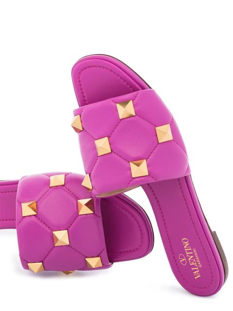 Valentino Garavani Roman Stud flat sandals - Pink - zdjęcie produktu nr 2