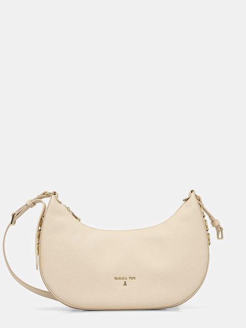 Patrizia Pepe torebka skórzana kolor beżowy 8B0311 L001 - zdjęcie produktu nr 1