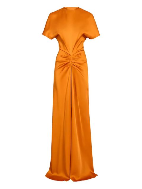 Victoria Beckham ruched maxi dress - Orange - zdjęcie produktu nr 1