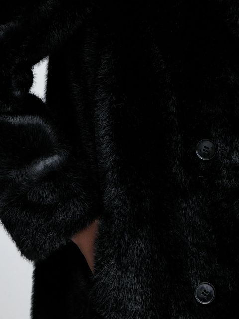 Twinset płaszcz kolor czarny 252TT2152