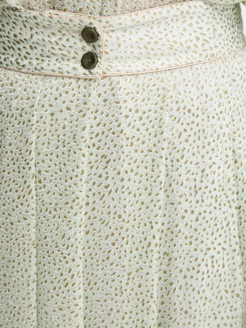 Forte Forte spódnica z domieszką jedwabiu kolor zielony midi rozkloszowana 14125.my.skirt