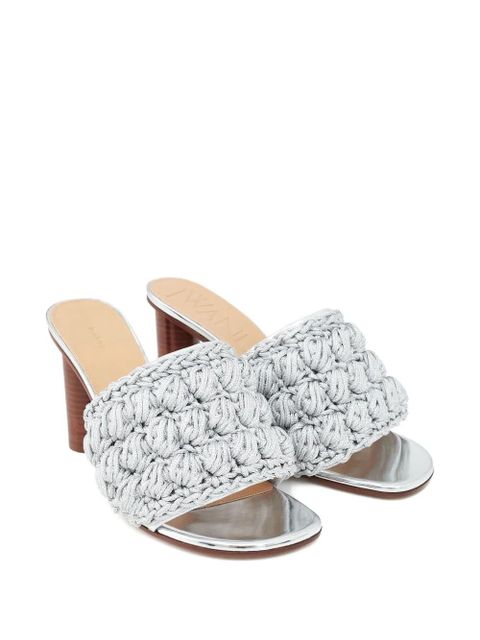 JW Anderson 90mm braided heeled sandals - Silver