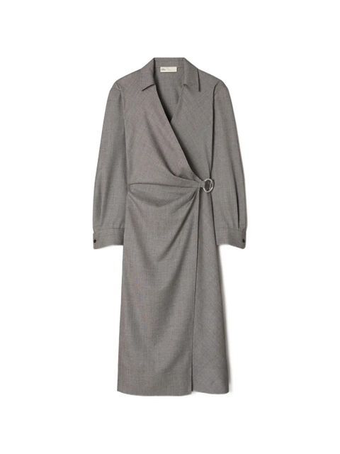 Tory Burch wool wrap dress - Grey - zdjęcie produktu nr 1