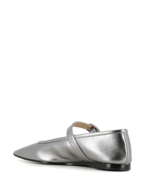Le Monde Beryl leather ballet flats - Silver