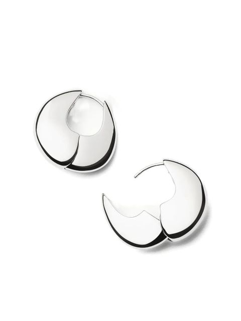 Missoma Sculptural Pebble hoop earrings - Silver - zdjęcie produktu nr 2