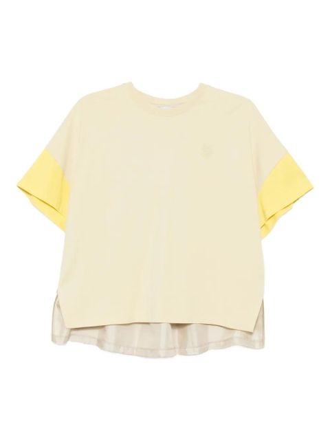 LOEWE logoed cotton and silk t-shirt - Yellow